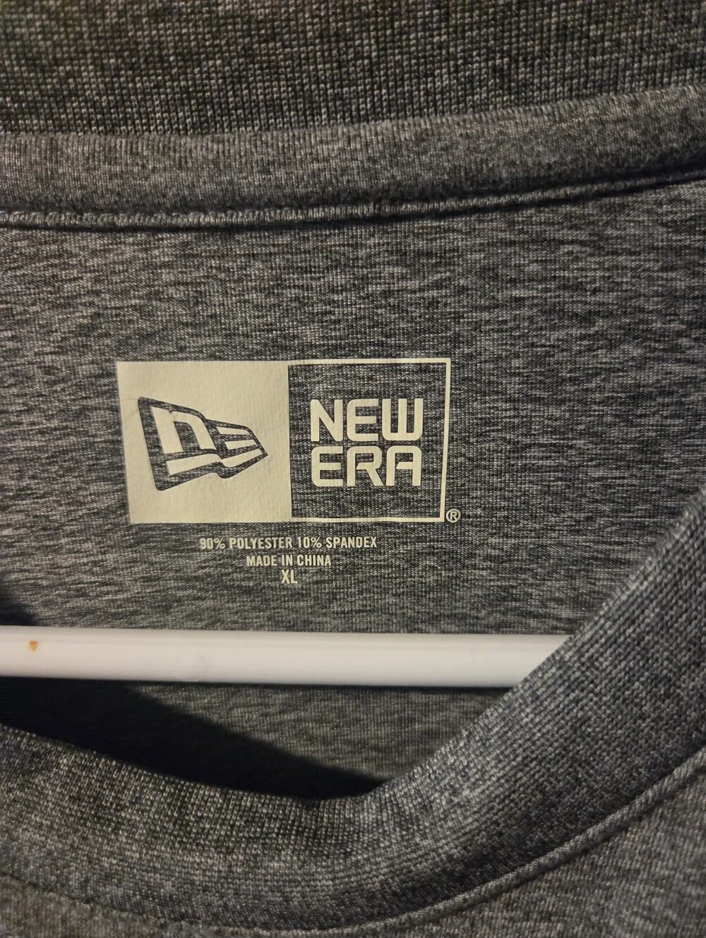 New Era Men's Gray Crewneck Sweater with White Embroidered Logo